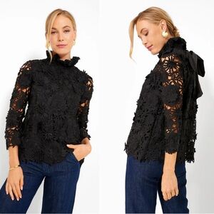 Tuckernuck Black Lace Floral Top